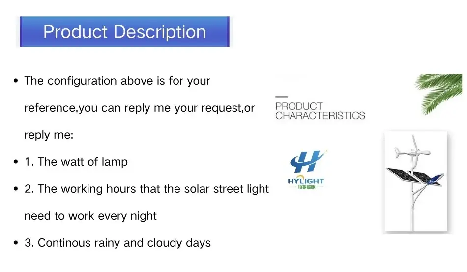 Wind Hybrid Turbine and Solar Power Solar Street Light — 1