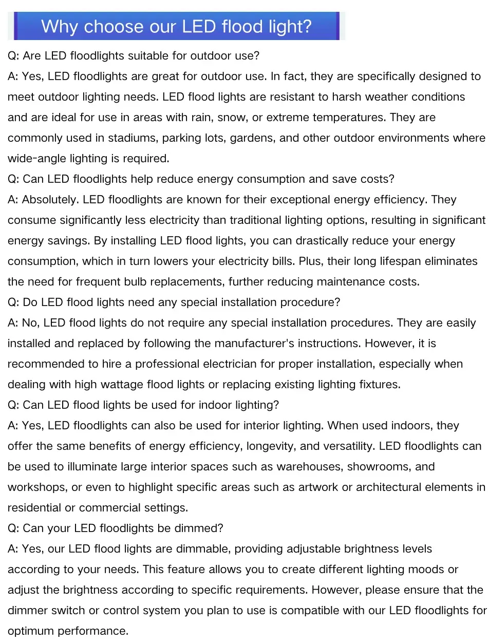 300W Stadium Lighting Adjustable Angle LED Flood Light — 6