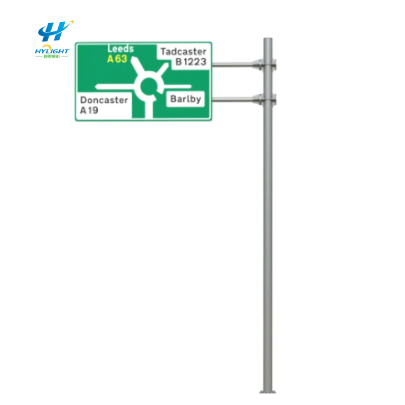 Traffic road signs monitoring 5m traffic signal light poles