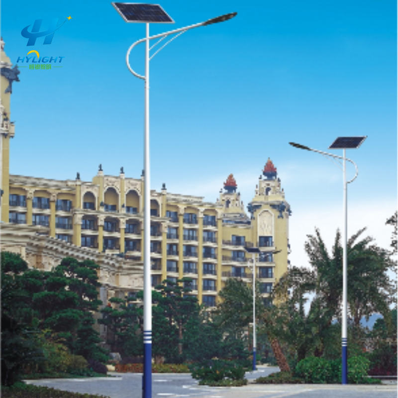 Customized Outdoor Galvanized Steel Solar Street Light Pole