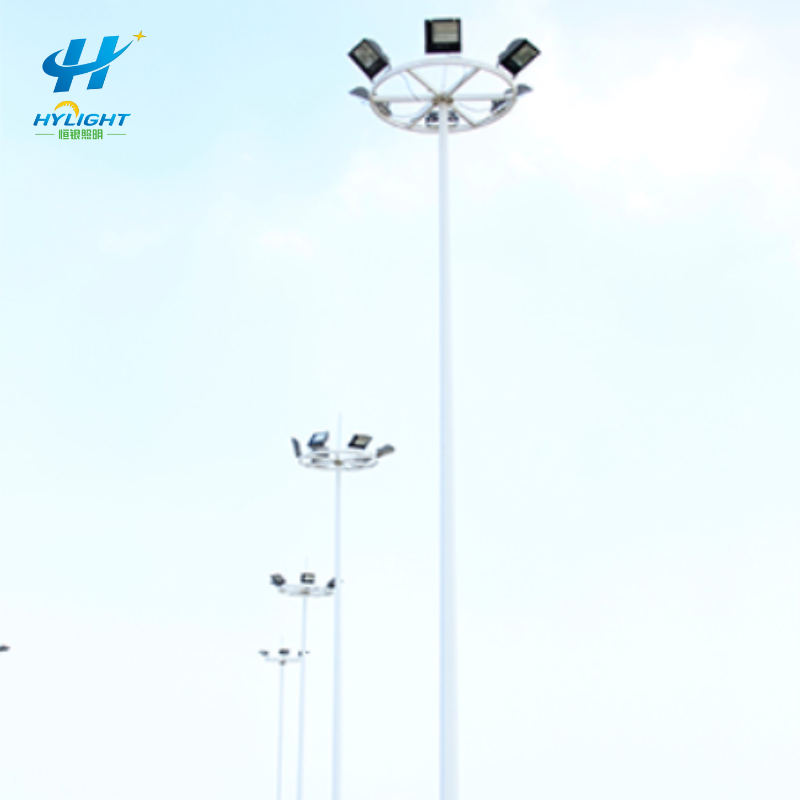 Q235 Galvanized Steel 50m High Mast Light Pole