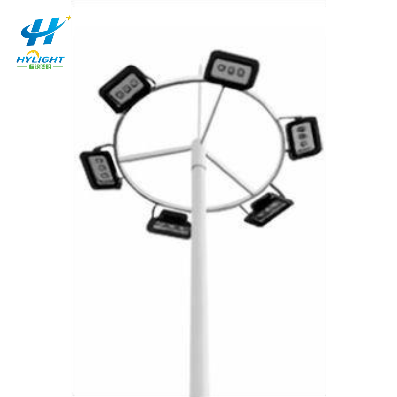 Q235 Galvanized Steel 50m High Mast Light Pole