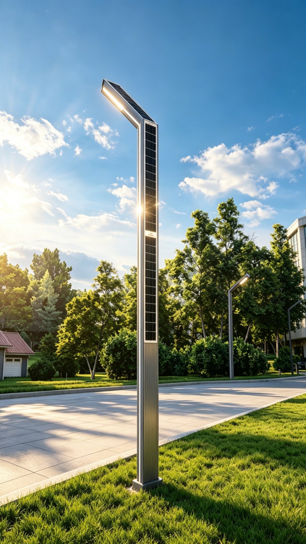 8m Grid-Hybrid Solar Street Light