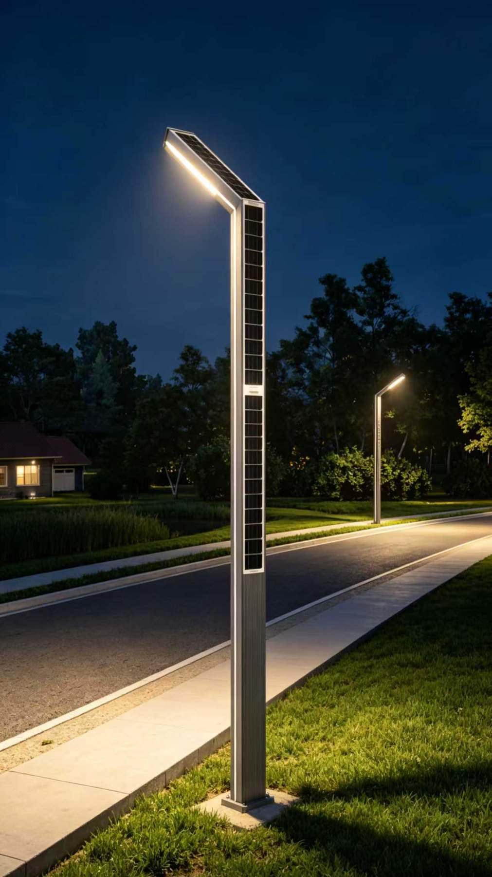 Waterfront Solar Pathway Light with Grid Backup