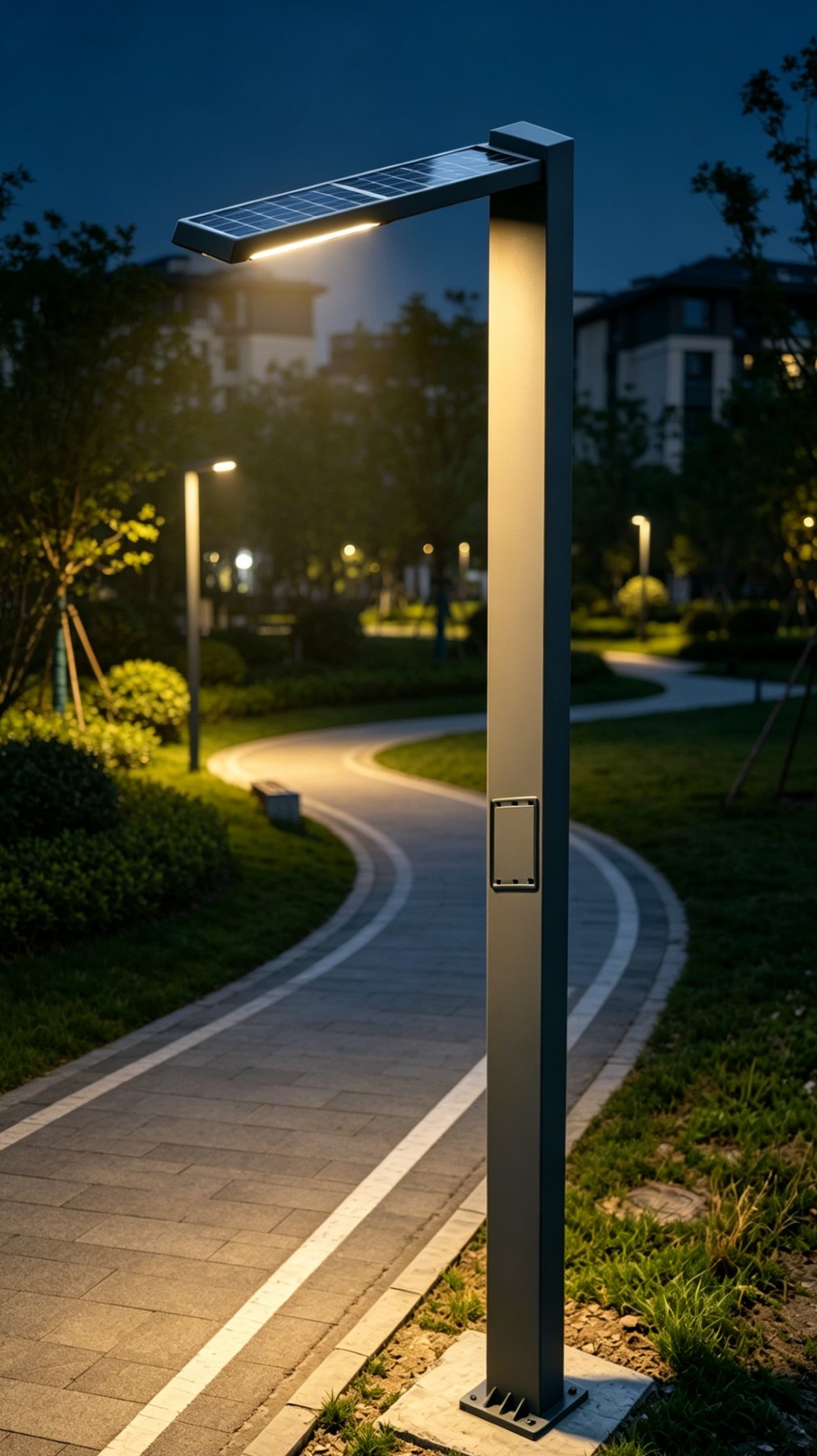 Waterfront Solar Pathway Light with Grid Backup