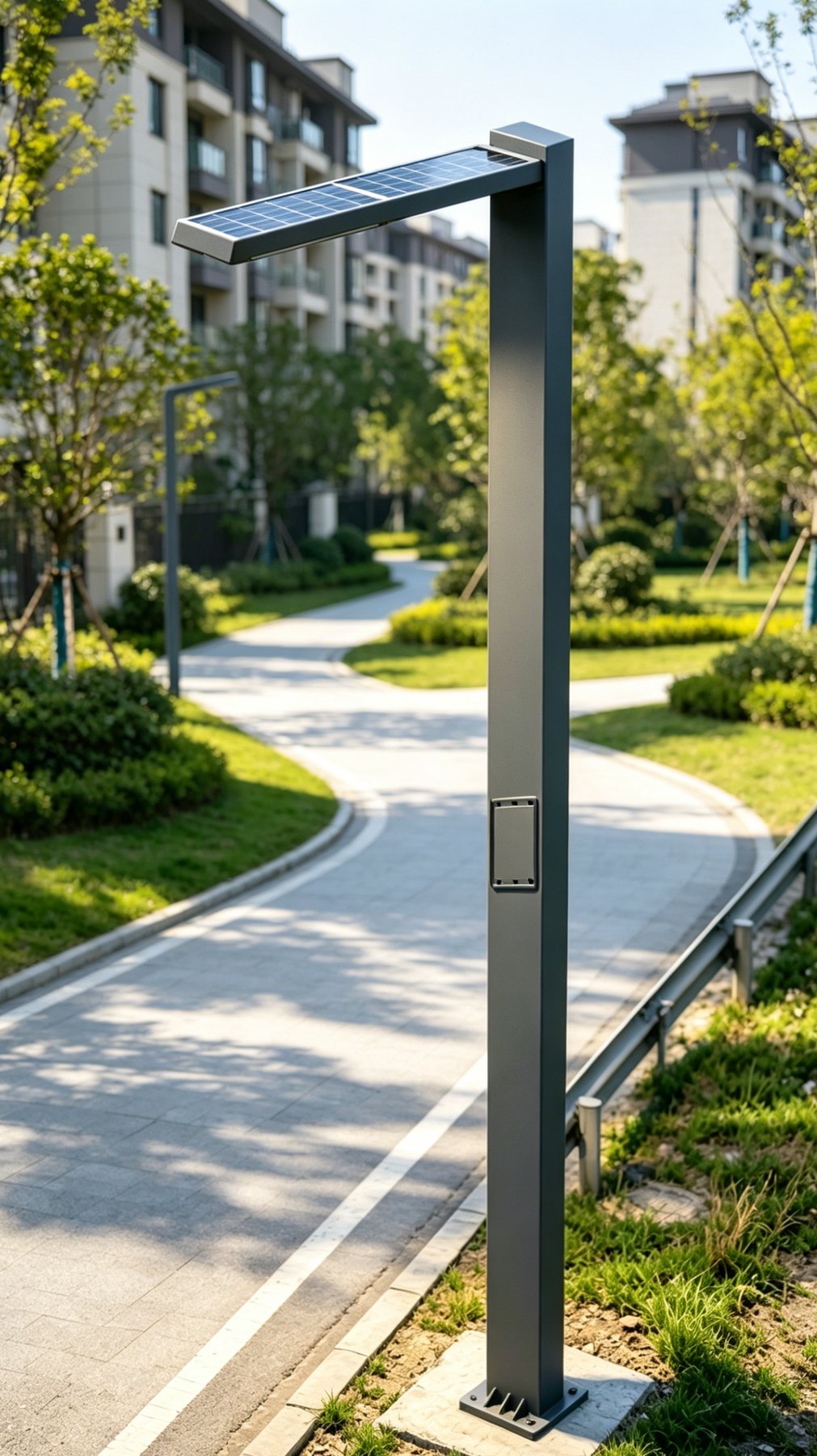 8m Grid-Hybrid Solar Street Light